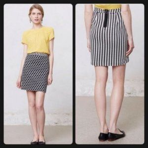 Anthropologie Leifnotes Polkadot Pencil Skirt